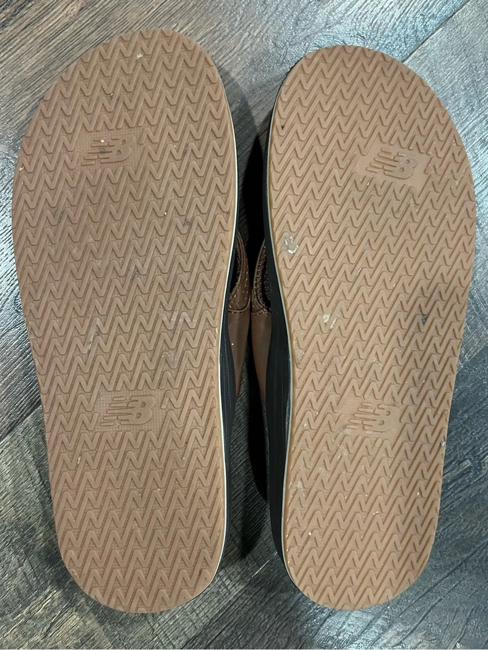 New Balance Brown & Black Men’s Leather Flip-Flops